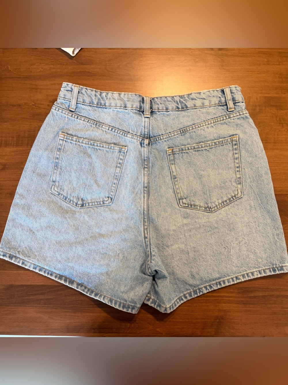 Zara Light Blue High-Waist Denim Shorts - Picture 3 of 5